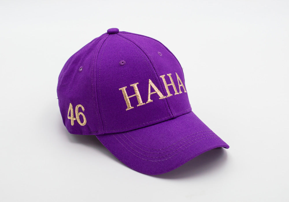 HAHA 46, Purple Logo Baseball Cap