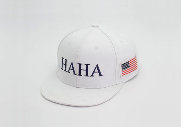 HAHA 46, White Logo Baseball Cap