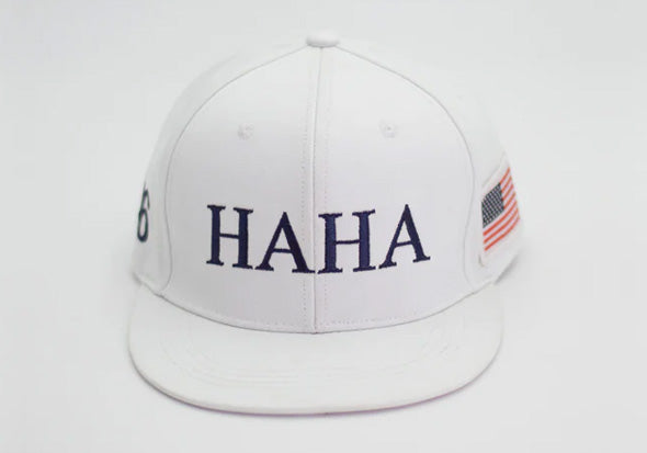 HAHA 46, White Logo Baseball Cap